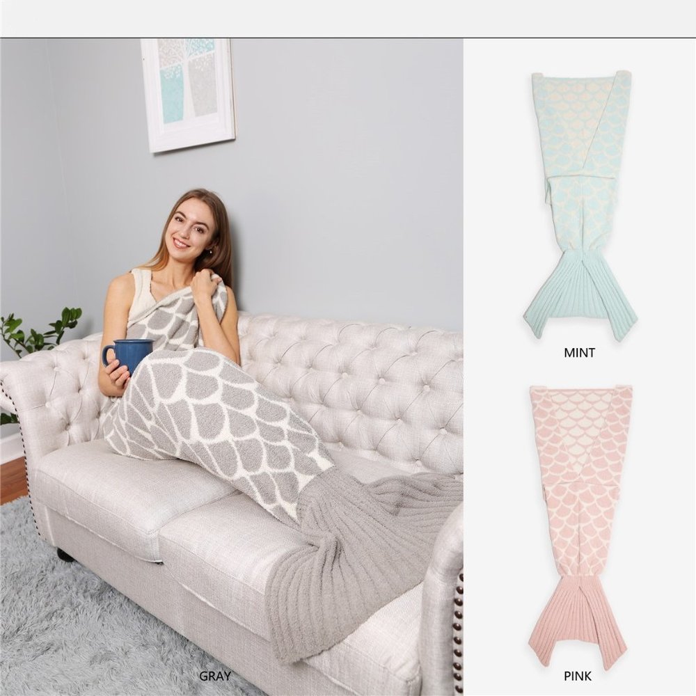 P/S Mermaid Tale Luxury Soft Throw Blanket·32x71·Super Soft Throw·ComfyLuxe